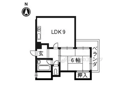 ハイツシェレナ(1LDK/4階)の間取り写真