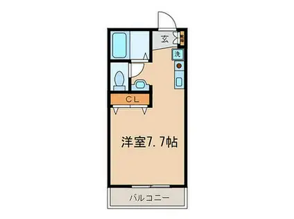 エスポワール小俣(ワンルーム/1階)の間取り写真