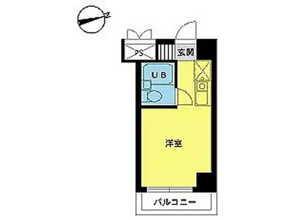 スカイコート八王子 第3(ワンルーム/5階)の間取り写真