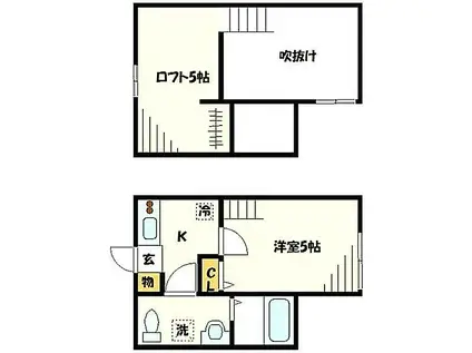 COZY HOUSE 相模原(ワンルーム/1階)の間取り写真