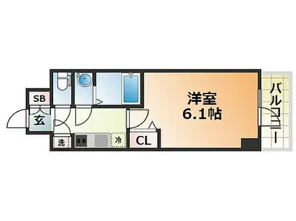 アドバンス神戸セラフィム(1K/11階)の間取り写真