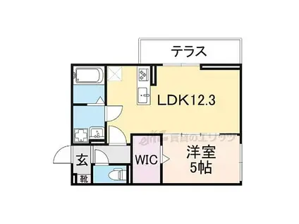 JR東海道・山陽本線 瀬田駅(滋賀) 徒歩22分 3階建 新築(1LDK/3階)の間取り写真