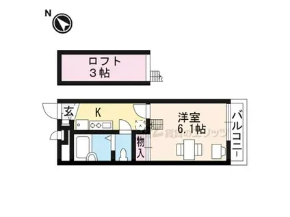 JR東海道・山陽本線 瀬田駅(滋賀) 徒歩20分 2階建 築16年(1K/1階)の間取り写真