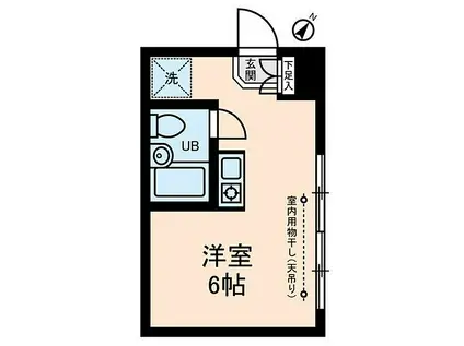 ダイヤモンドレジデンス南大塚(ワンルーム/1階)の間取り写真