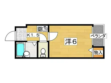 プレアール寝屋川高柳(1K/3階)の間取り写真