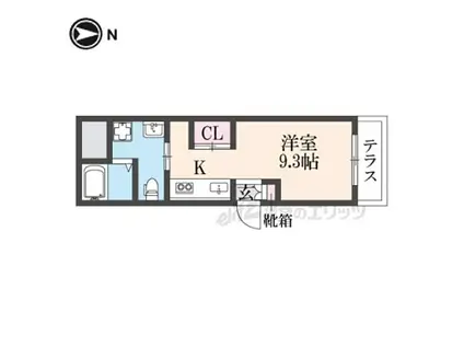 CHOU CHOU MAKINOHONMACHI(ワンルーム/1階)の間取り写真