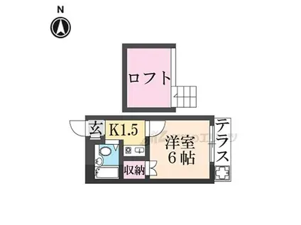 大和高田第18マンション(1K/1階)の間取り写真