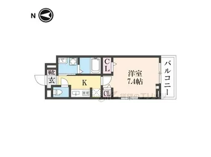 近鉄大阪線 耳成駅 徒歩9分 3階建 新築(1K/2階)の間取り写真