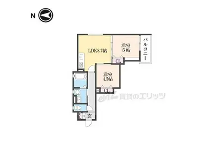 JR片町線(学研都市線) 寝屋川公園駅 徒歩12分 3階建 築1年(2LDK/3階)の間取り写真