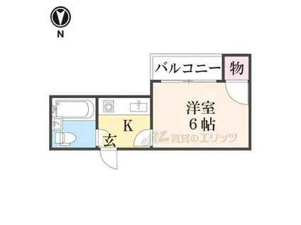 JPアパートメント枚方(1K/3階)の間取り写真