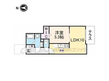 JR桜井線 京終駅 徒歩8分 2階建 新築(1LDK/1階)の間取り写真