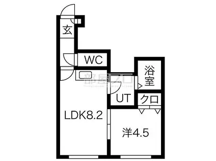 札幌市営東西線 菊水駅 徒歩7分 3階建 築22年(1LDK/2階)の間取り写真