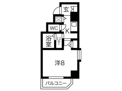 プレシャス名駅(1K/3階)の間取り写真