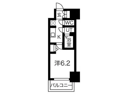 メイクス熱田神宮(1K/10階)の間取り写真
