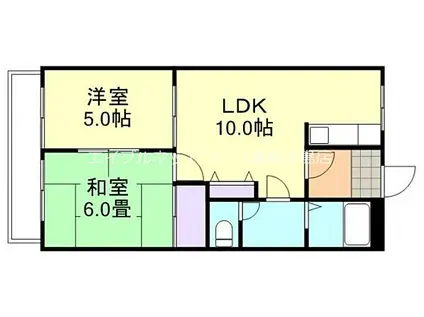 グレイスヴィラM(2LDK/3階)の間取り写真