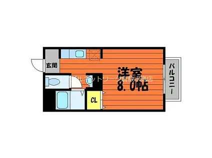 水島臨海鉄道 浦田駅(岡山) 徒歩16分 3階建 築29年(1K/1階)の間取り写真
