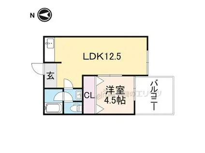 MAYUMIハイツ2番館(1LDK/1階)の間取り写真