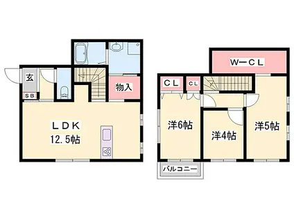 JR東海道・山陽本線 宝殿駅 徒歩15分 2階建 築1年(3LDK)の間取り写真