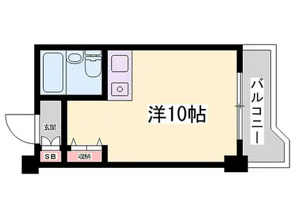 JR東海道・山陽本線 土山駅 徒歩30分 5階建 築28年(ワンルーム/3階)の間取り写真