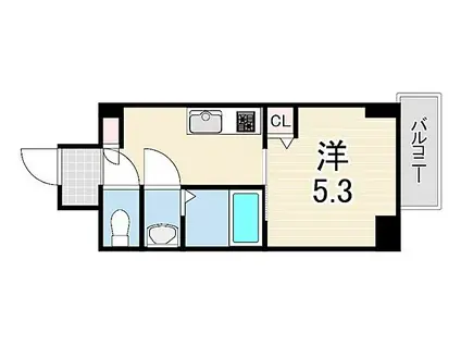 フォーリアライズ昭和南通I(1K/13階)の間取り写真