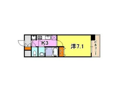 KDXレジデンス三宮(1K/8階)の間取り写真