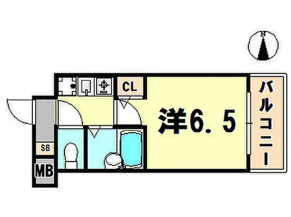 ワコーレ新神戸ステージ(1K/6階)の間取り写真