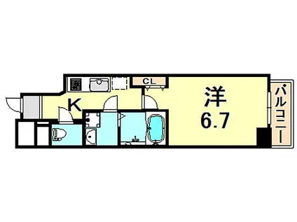 アドバンス神戸ラフィナート(1K/14階)の間取り写真