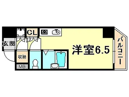 レジデンスSAKURA(ワンルーム/2階)の間取り写真