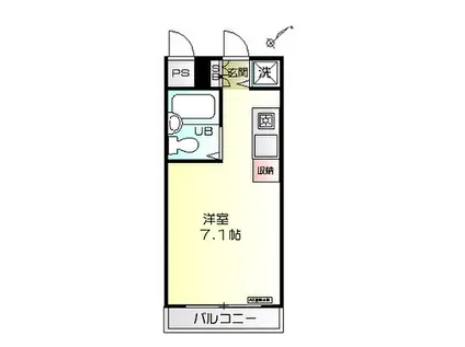 LAZPLACE TUNASHIMA(ワンルーム/4階)の間取り写真