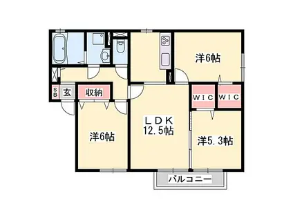 JR加古川線 西脇市駅 徒歩9分 2階建 築16年(3LDK/2階)の間取り写真