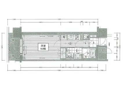 リーガル神戸三宮フラワーロード(1K/12階)の間取り写真