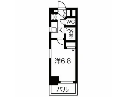 エステムコート神戸ハーバーランド前IVベイライト(1K/10階)の間取り写真