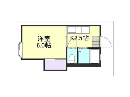 JR吉備線 東総社駅 徒歩11分 2階建 築35年(1K/2階)の間取り写真
