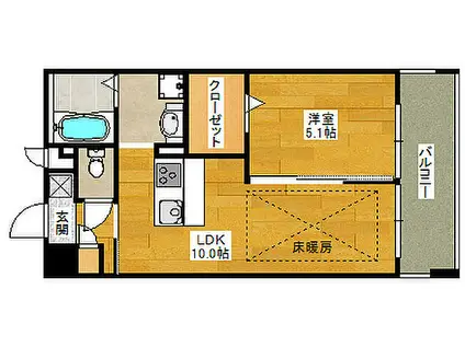 第21関根マンション(1LDK/11階)の間取り写真