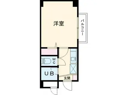 JR高徳線 昭和町駅(香川) 徒歩2分 3階建 築28年(1K/1階)の間取り写真