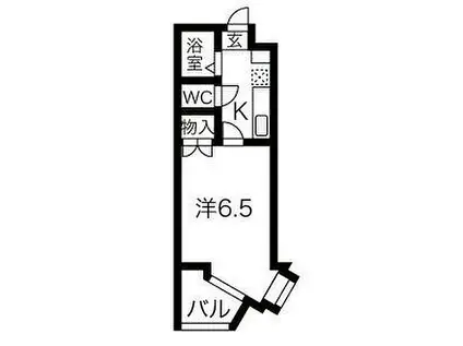 リブレ国吉田(1K/4階)の間取り写真
