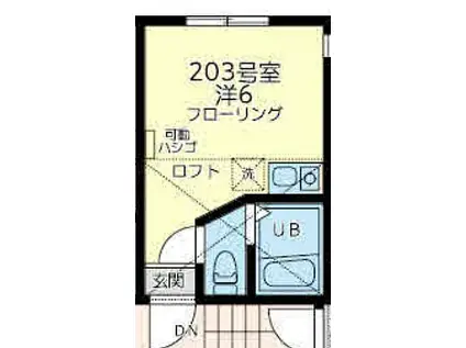 京急本線 上大岡駅 徒歩16分 2階建 築2年(ワンルーム/2階)の間取り写真