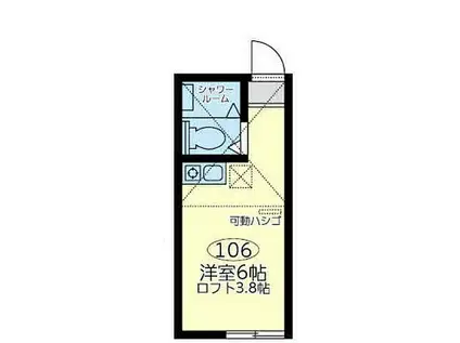 JR横須賀線 保土ケ谷駅 徒歩10分 2階建 築6年(ワンルーム/1階)の間取り写真