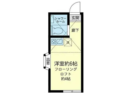 相鉄本線 上星川駅 徒歩7分 2階建 築11年(ワンルーム/1階)の間取り写真