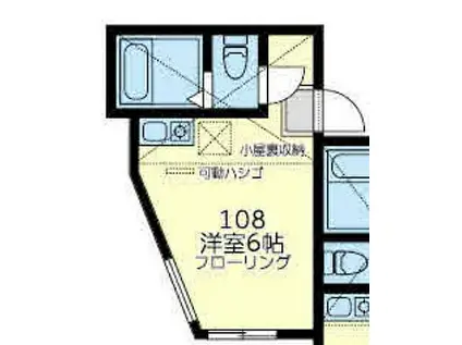 京急本線 屏風浦駅 徒歩10分 2階建 築1年(ワンルーム/2階)の間取り写真