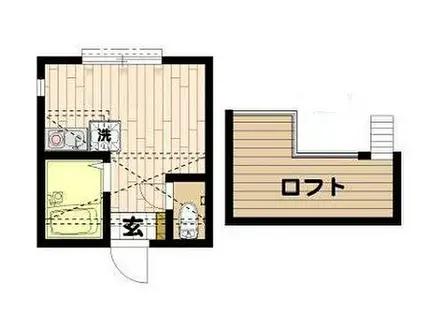 横浜市営地下鉄ブルーライン 三ツ沢下町駅 徒歩4分 2階建 築6年(ワンルーム/2階)の間取り写真