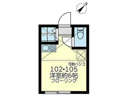JR横須賀線 保土ケ谷駅 徒歩10分 2階建 築3年(ワンルーム/1階)の間取り写真