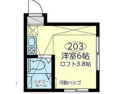 JR横須賀線 保土ケ谷駅 徒歩10分 2階建 築6年(ワンルーム/2階)の間取り写真