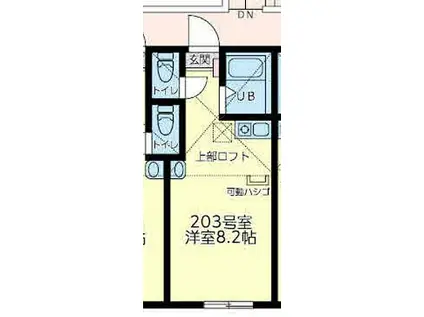 相鉄本線 星川駅(神奈川) 徒歩10分 2階建 築1年(ワンルーム/2階)の間取り写真