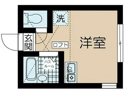 JR横浜線 小机駅 徒歩3分 2階建 築9年(ワンルーム/1階)の間取り写真