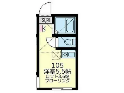JR横須賀線 保土ケ谷駅 徒歩14分 2階建 築8年(ワンルーム/1階)の間取り写真