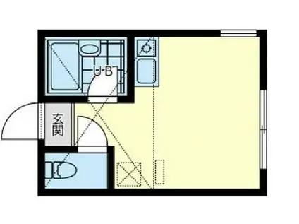 東急東横線 妙蓮寺駅 徒歩15分 2階建 築9年(ワンルーム/2階)の間取り写真