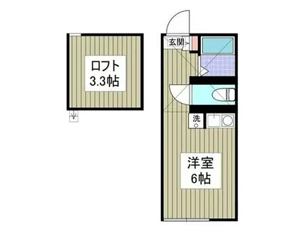 東急東横線 妙蓮寺駅 徒歩13分 2階建 築9年(ワンルーム/2階)の間取り写真