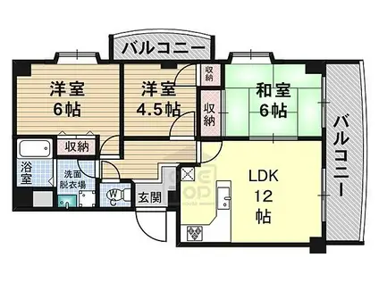 阪急京都本線 茨木市駅 徒歩20分 3階建 築29年(3LDK/2階)の間取り写真