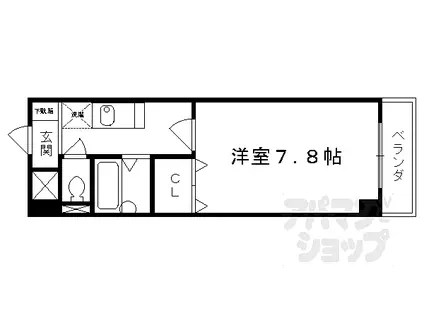 京阪本線 伏見桃山駅 徒歩8分 5階建 築28年(1K/2階)の間取り写真